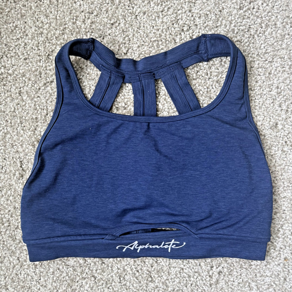 Alphalete Women’s Trinity Sports bra strappy‎ back medium activewear trendy